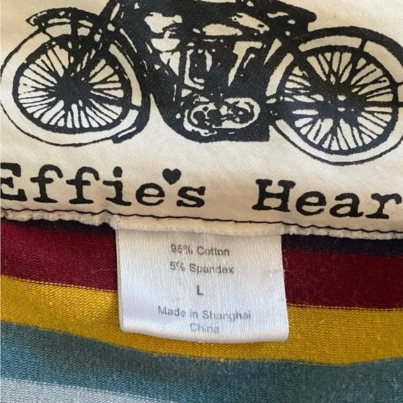 Effie’s Heart Striped Multicolor Dress L - Picture 8 of 8